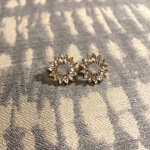Silver jeweled earrings